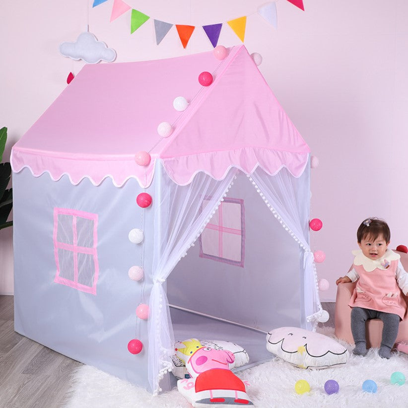 Cort copii, casuta copii, casuta de joaca, pentru copii, roz, 145x90x124 cm roz