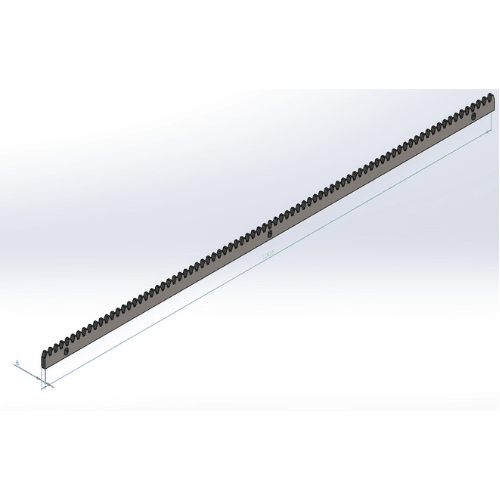 Cremaliera dintata metalica 1005x30 mm, otel industrial pentru porti si mecanisme - BUZ.RO