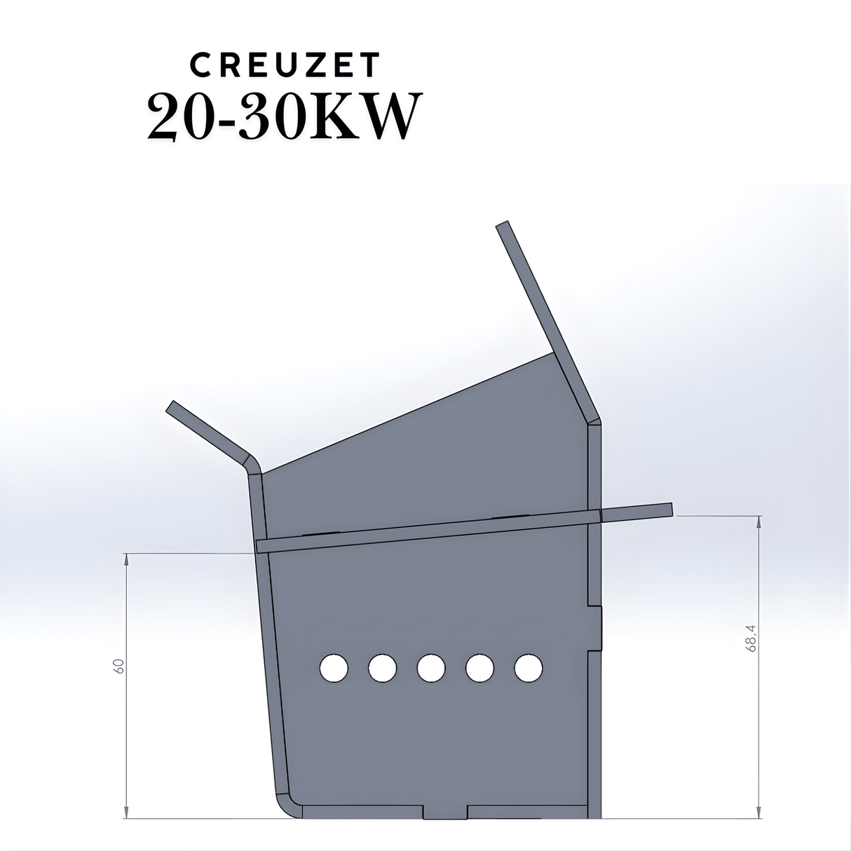 Creuzet Centrala Peleti 2mm | Inox 20 - 40KW | Fornello Sonotec Koph - BUZ.RO