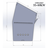 Creuzet Centrala Peleti Inox 3mm 20 - 40KW | compatibil cu Fornello Koph Sonotec - BUZ.RO