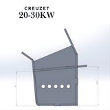 Creuzet Centrala Peleti Inox 3mm 20 - 40KW | compatibil cu Fornello Koph Sonotec - BUZ.RO