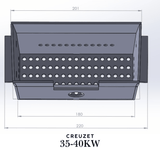 Creuzet Centrala Peleti Inox 3mm 20 - 40KW | compatibil cu Fornello Koph Sonotec - BUZ.RO
