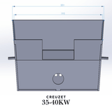 Creuzet Centrala Peleti Inox 3mm 20 - 40KW | compatibil cu Fornello Koph Sonotec - BUZ.RO