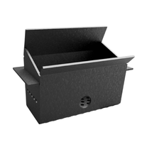 Creuzet (focar) din otel pentru centrale/termoseminee pe peleti,  intre 18KW si 40KW -compatibil cu Fornello, Koph, Sonotec,18.5x 11x 13.5 cm Intre 18KW- 30KW