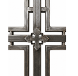 Cruce mormant |cimitir |metal 187 × 83 × 4 cm| vopsita - BUZ.RO