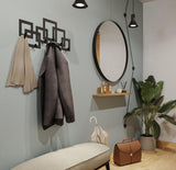 Cuier hol,baie,linving, de perete, metalic, cu 6 agatatoare,25x50cm - BUZ.RO