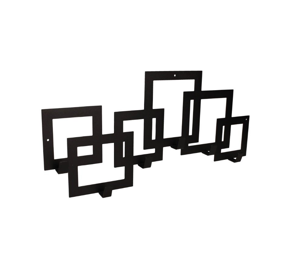 Cuier hol,baie,linving, de perete, metalic, cu 6 agatatoare,25x50cm - BUZ.RO