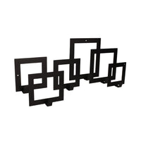Cuier hol,baie,linving, de perete, metalic, cu 6 agatatoare,25x50cm