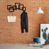 Cuier hol,baie,linving, de perete, metalic, cu 6 agatatoare,25x50cm - BUZ.RO