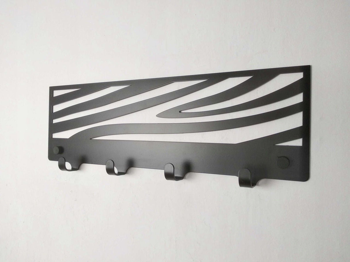 Cuier hol/baie/sufragerie , de Perete Metalic Negru Tip abstract– Modern - BUZ.RO