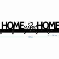 Cuier hol/baie/sufragerie , de Perete Metalic Negru Tip home sweet home– Modern