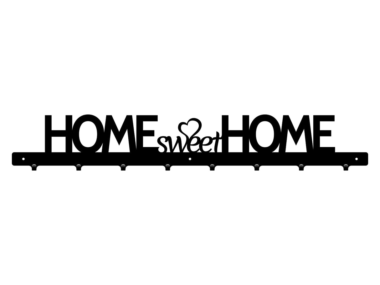 Cuier hol/baie/sufragerie , de Perete Metalic Negru Tip home sweet home– Modern - BUZ.RO