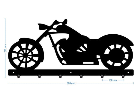 Cuier hol/baie/sufragerie , de Perete Metalic Negru Tip Motocicleta– Modern - BUZ.RO