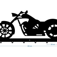 Cuier hol/baie/sufragerie , de Perete Metalic Negru Tip Motocicleta– Modern