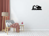 Cuier hol/baie/sufragerie , de Perete Metalic Negru Tip Natura/munte– Modern - BUZ.RO
