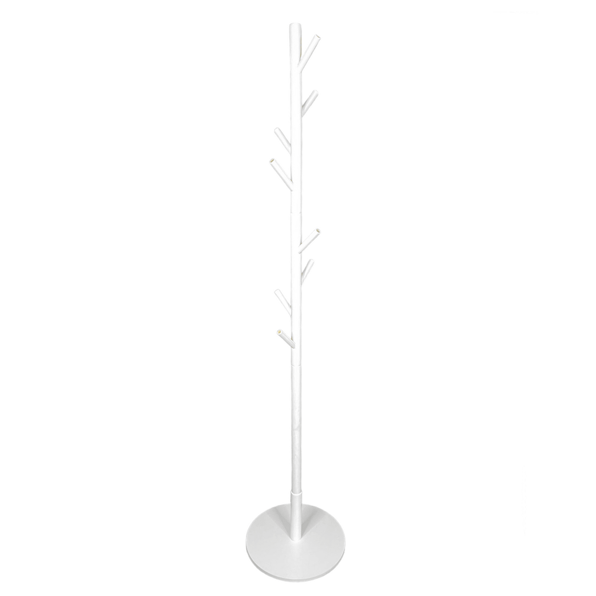 Cuier tip pom cu 8 agatatori, 175 x 3.7 cm, pentru hol, alb - BUZ.RO