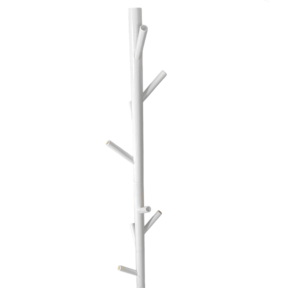 Cuier tip pom cu 8 agatatori, 175 x 3.7 cm, pentru hol, alb - BUZ.RO