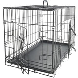 Cusca pentru animale de companie, metal, plastic, pliabila, negru, 107x68,5x77 cm