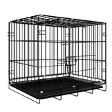 Cusca pentru animale de companie, metal, plastic, pliabila, negru, 107x68,5x77 cm