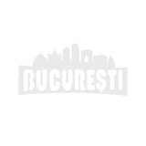 Decoraratiune perete metal, model Bucuresti, 24x50 cm, Alb
