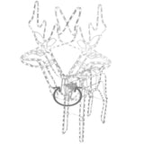 Decoratiune Craciun, luminoasa pentru interior / exterior, ren luminos cu cap rotativ, lumina alb rece - BUZ.RO