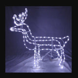 Decoratiune Craciun, luminoasa pentru interior / exterior, ren luminos cu cap rotativ, lumina alb rece - BUZ.RO