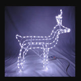 Decoratiune Craciun, luminoasa pentru interior / exterior, ren luminos cu cap rotativ, lumina alb rece - BUZ.RO