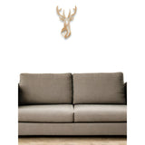 Decoratiune de perete din metal, 50 x 30 cm, model cerb minimalist, auriu - BUZ.RO
