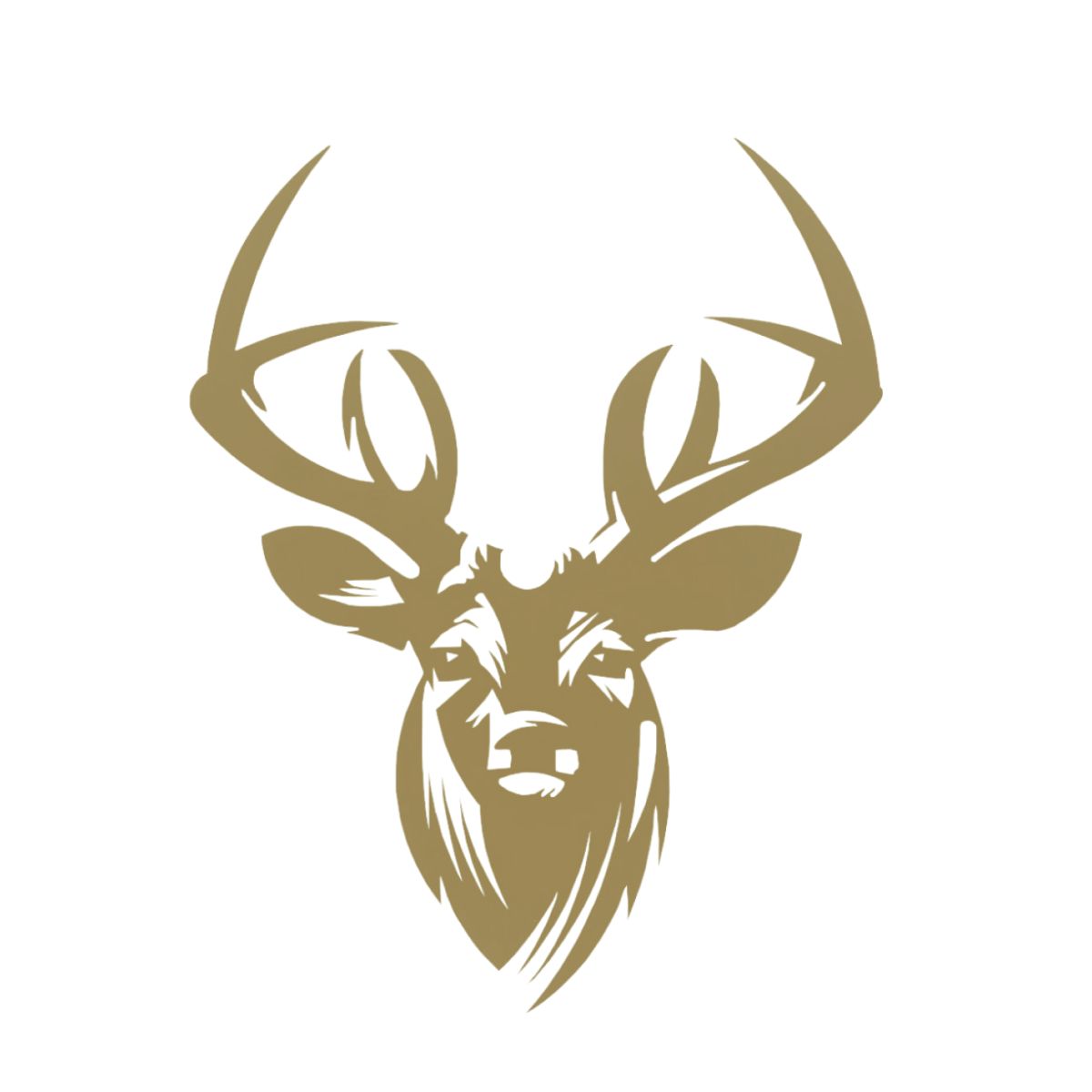 Decoratiune perete metal, 48.5x59.6 cm, model Cerb, auriu