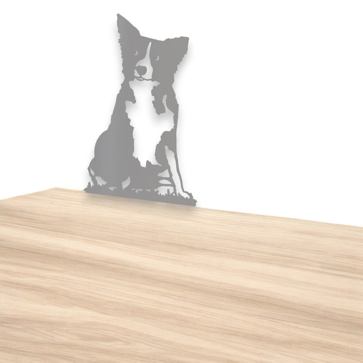 Decoratiune de perete din metal , model catel Micky, alb - BUZ.RO