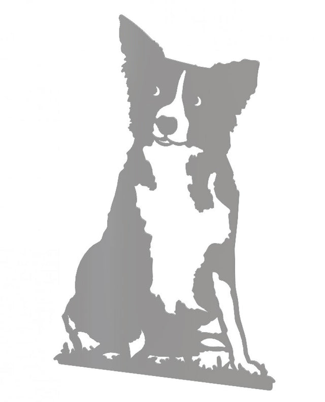 Decoratiune de perete din metal , model catel Micky, alb - BUZ.RO