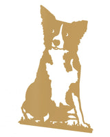 Decoratiune de perete din metal, model catel Micky, auriu - BUZ.RO