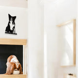 Decoratiune perete metal, model catel Max, 54.8x 30.3 cm