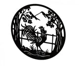 Decoratiune de perete din metal, model cocos, negru - BUZ.RO