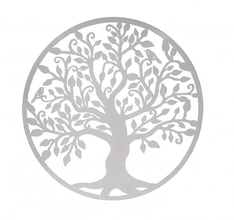Decoratiune de perete living din metal, copacul vietii - BUZ.RO