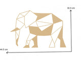 Decoratiune de perete living din metal, model elefant, 30.5x44.5 cm, auriu - BUZ.RO