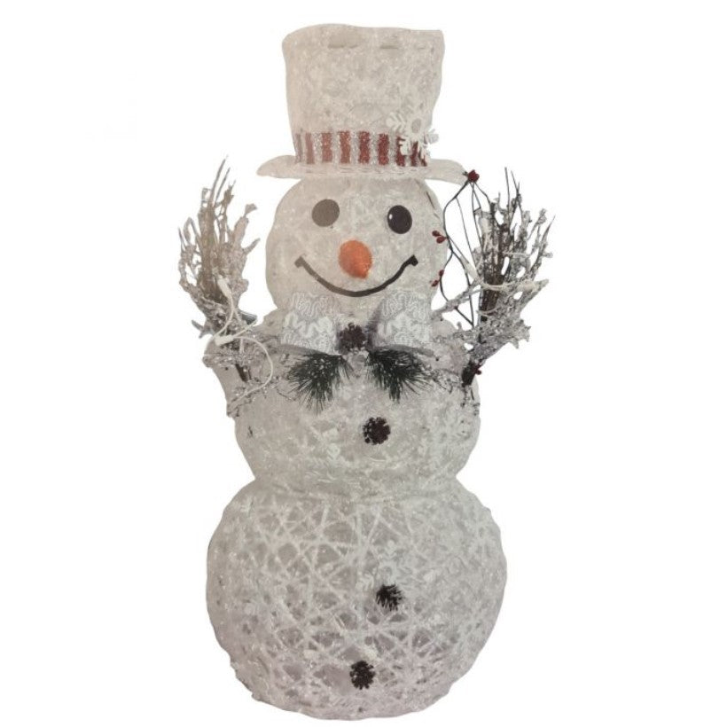 Om de zapada luminos exterior si interior, din acril cu lumina calda, decoratiune Crăciun