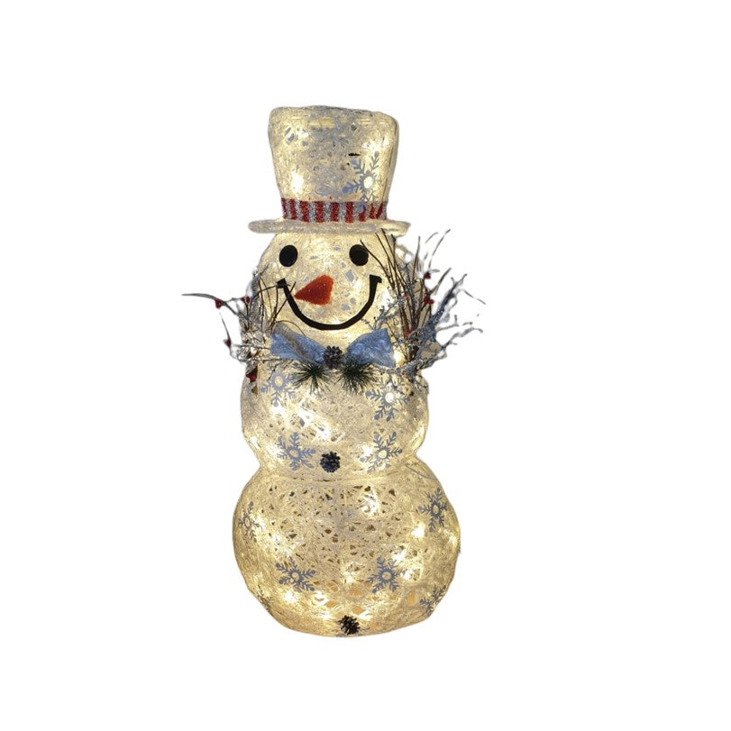 Om de zapada luminos exterior si interior, din acril cu lumina calda, decoratiune Crăciun