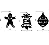 Decoratiune perete din metal Craciun , model