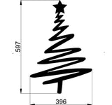 Decoratiune perete din metal Craciun , model bradut
