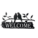 Decoratiune perete metal, WELCOME, 29.9x 14.7 cm