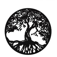 Decoratiune perete living din metal , copacul vietii 60x60