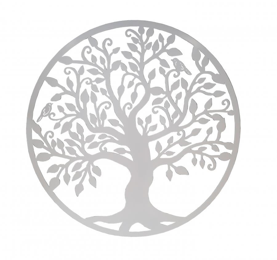 Decoratiune de perete living din metal, copacul vietii