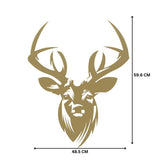 Decoratiune perete metal, 48.5x59.6 cm, model Cerb, auriu - BUZ.RO