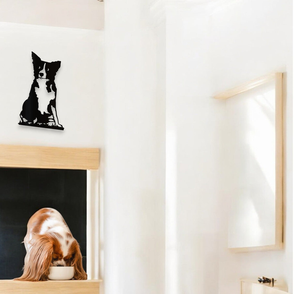 Decoratiune perete metal, model catel Max, 54.8x 30.3 cm - BUZ.RO