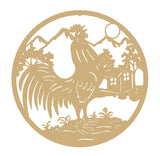 Decoratiune perete metal, model cocos, 50 cm, auriu - BUZ.RO