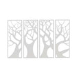 Decoratiune perete metal, model copacul vietii, 116x76 cm, alb - BUZ.RO