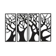 Decoratiune perete metal, model copacul vietii, 116x76 cm, negru - BUZ.RO