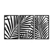 Decoratiune perete metal, model frunze de palmier, 50x90 cm, negru - BUZ.RO