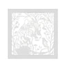 Decoratiune perete metal, model Tiger, 50x50cm, Alb - BUZ.RO